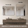 Serio Thin Frame Mirror,Rounded Corner Rectangular Decorative Mirrors,Bathroom Vanity Mirrors-The Pop Home - image 2 of 4