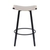 Okak 26"Modern Swivel Bar Stool Set of 2, Upholstery Counter Height Barstools with Backrest, Bar Chairs for Kitchen Island - 4 of 4