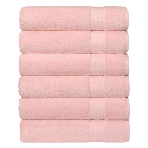 Linum Home Textiles 100% AEGEAN Long Staple Turkish Cotton STARLIGHT Terry Bath Towels (Set of 6) - 1 of 4