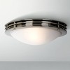 Possini Euro Design Modern Ceiling Light Flush Mount Fixture Brushed Nickel 16" Wide White Glass Bowl for Bedroom Kitchen Hallway - image 2 of 4