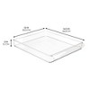 iDesign Stackable Fridge Storage Tray with Handle - Set of 3 - Clear - 4 of 4