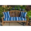 Casual Cushion Patterned Sunbrella Fabric 1-Piece Indoor/Outdoor Square Throw Pillow,15"W x 15"L - 2 of 4