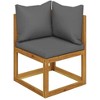 2-seater Patio Bench with Dark Gray Cushions - 2 of 4