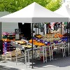 10x10 Ft Pop Up Gazebo Canopy Tent,Portable & Lightweight Folding Design Coated UV Block Top Pop Up Shade for Beach, Camping, Weddings, Parties - 2 of 4