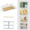 Evideco French Home Goods Bamboo and Metal Wire Bathroom Tray Organizer – Multi-Purpose Storage for Countertops - 3 of 4