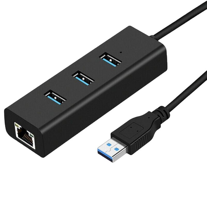 Sanoxy USB 3.0 Gigabit 1000Mbps Ethernet LAN RJ45 Network Adapter 3 Ports HUB, 3 of 7