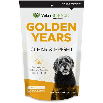 Golden Years Clear & Bright Eye Health Supplement for Senior Dogs Chicken Flavor Bite-Sized Chews