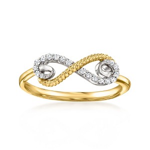 Ross-Simons 0.10 ct. t.w. Diamond Infinity Ring in 14kt 2-Tone Gold - 1 of 4
