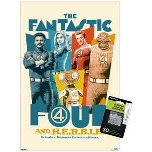 Trends International Marvel Fantastic Four: First Steps (2025) - F4 And H.E.R.B.I.E. Unframed Wall Poster Prints - 1 of 4
