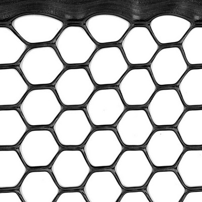 Tenax Hexagonal Mesh Plastic Poultry Fence Lightweight Temporary Garden Netting with High Density Polyethylene, 2 x 25 Foot Roll, Black
