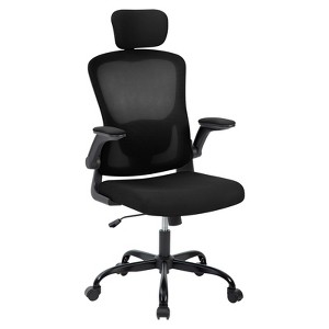 Ergonomic Office Chair with High Back Mesh Design, Adjustable Headrest and Lumbar Support, Flip-Up Arms Rolling Swivel Chair for Office, Bedroom - 1 of 4