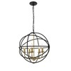 Elegant Lighting Octavia 5 light Brass and Dark Brown Pendant - 4 of 4