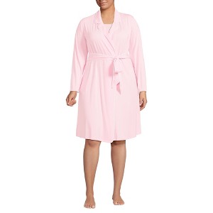Lands' End Women's Cooling Robe with Piping - 1 of 3