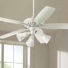 52" Casa Vieja Rustic Farmhouse Indoor Ceiling Fan with LED Light Remote Control White Metal Frosted Glass for Living Room Kitchen Bedroom - image 2 of 4