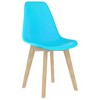 vidaXL Dining Chairs, 2 Pcs, Blue Plastic - 2 of 4