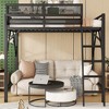 Lycvki Metal Loft Bed with Ladder and Storage Shelves - 4 of 4