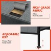Wide Dresser with 6 Drawers, Fabric TV Stand for 50 Inch TV, Metal Frame, Wooden Top, Fabric Storage Dresser for Bedroom, Hallway, Entryway, - 4 of 4