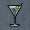 Dalix Martini Embroidered Lightweight Relaxed Jersey Tee Summer Cute Food Womens - 2 of 4