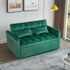 Resenkos 54 Inch Adjustable Backrest Sofa, Sofa Bed, Futon Sofa with Double Armrest and Pouch, Variable Bed for Living room, Bedroom, Gray - 4 of 4