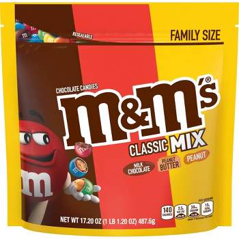 M&M's Classic Family Mix Bag Candy - 17.2oz