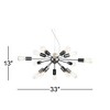 Possini Euro Design Gun Metal Large Chandelier 33" Wide Modern Sputnik 12-Light LED Fixture for Dining Room House Kitchen Island Entryway - 4 of 4