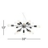 Possini Euro Design Gun Metal Large Chandelier 33" Wide Modern Sputnik 12-Light LED Fixture for Dining Room House Kitchen Island Entryway - image 4 of 4