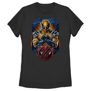 Women's Marvel: Deadpool & Wolverine Claw Pose Portrait T-Shirt - 1 of 4