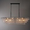 64.7" 12-Lights 4-Tier Large Oval Clear Glass Kitchen Island Chandelier - 3 of 4