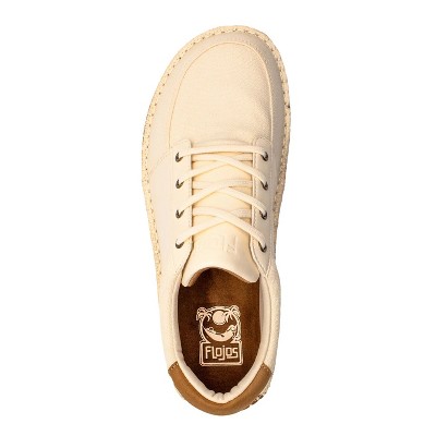 Flojos Mens Solar Canvas Memory Foam Beachcomber Lace Up Shoes- Sand/Gum (9) — фото 5