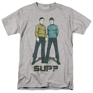 Star Trek Sup Adult T-Shirt Athletic Heather - 1 of 4