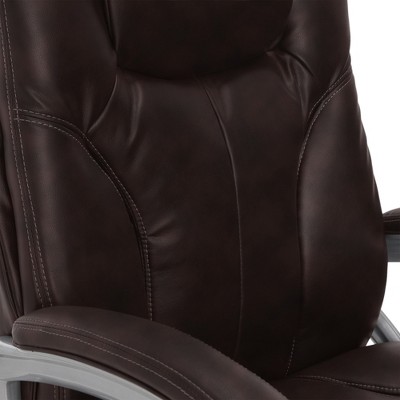 Executive High-Back Swivel Chair in Roasted Chestnut Leather