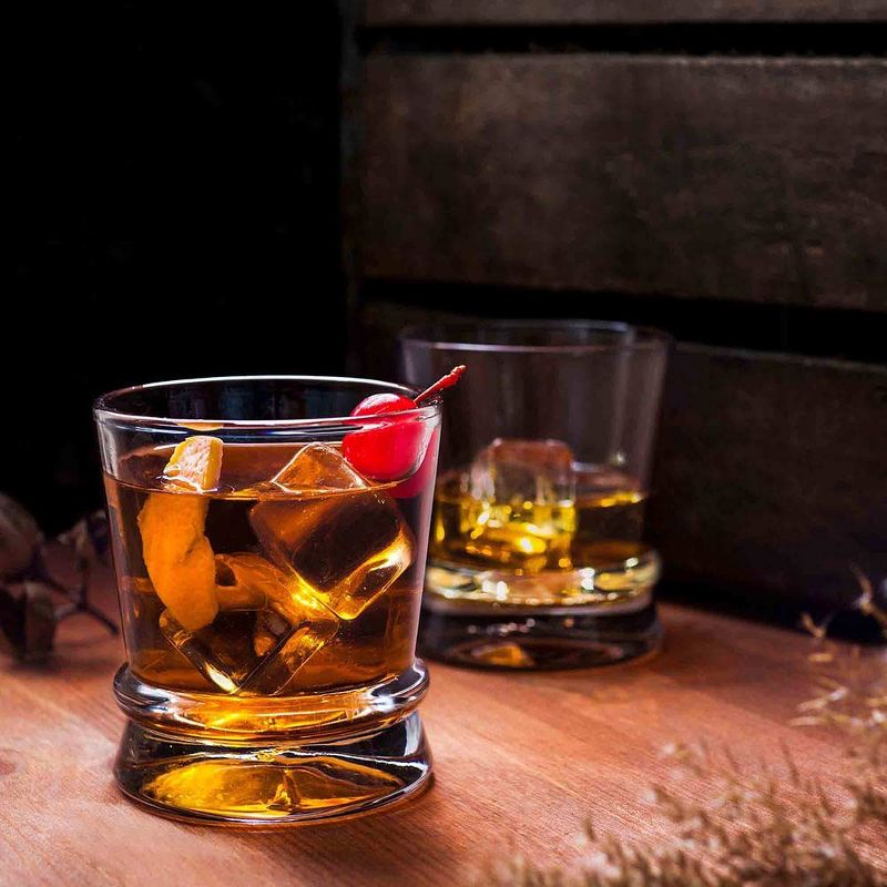 JoyJolt Afina Scotch Glasses, Old Fashioned Glasses - Set of 2 Whiskey Glass for Liquor - 10-Ounce, 2 of 9