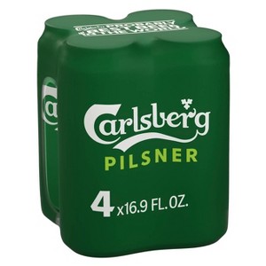 Carlsberg Danish Pilsner Beer - 4pk/16.9 fl oz Cans - 1 of 1