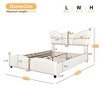Grungis Full/Queen Size Upholstered Bed Frame with Butterfly Shaped Headboard,PU Leather Platform Bed with Gold Metal Decorations - 4 of 4