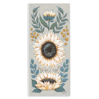 Stupell Industries Country Sunflower Blossoms Botanicals, 7" x 17"