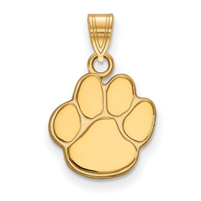 Black Bow Jewelry 14k Yellow Gold Plated Sterling Silver Auburn Tigers NCAA Small Pendant