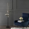64" Metal Minimalist Dimmable Floor Lamp (Includes LED Light Bulb) Black - Jonathan Y - 3 of 4