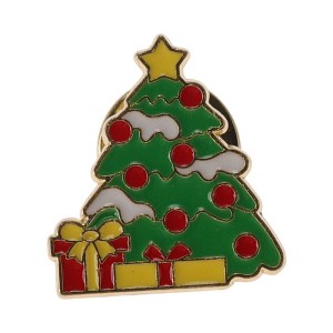 Unique Bargains Christmas Brooches Alloy Dripping Wax Green 0.79"x0.79" 1 Pc - 1 of 4