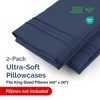Ultra Soft Solid Pillowcases Set of 2 - Breathable & Comfortable Pillow Covers - CGK Linens - 2 of 4