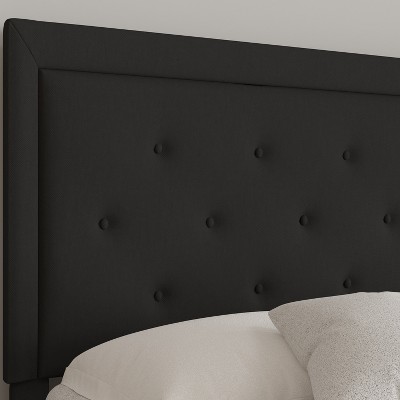 Elegant Full/Double Tufted Upholstered Platform Bed in Black