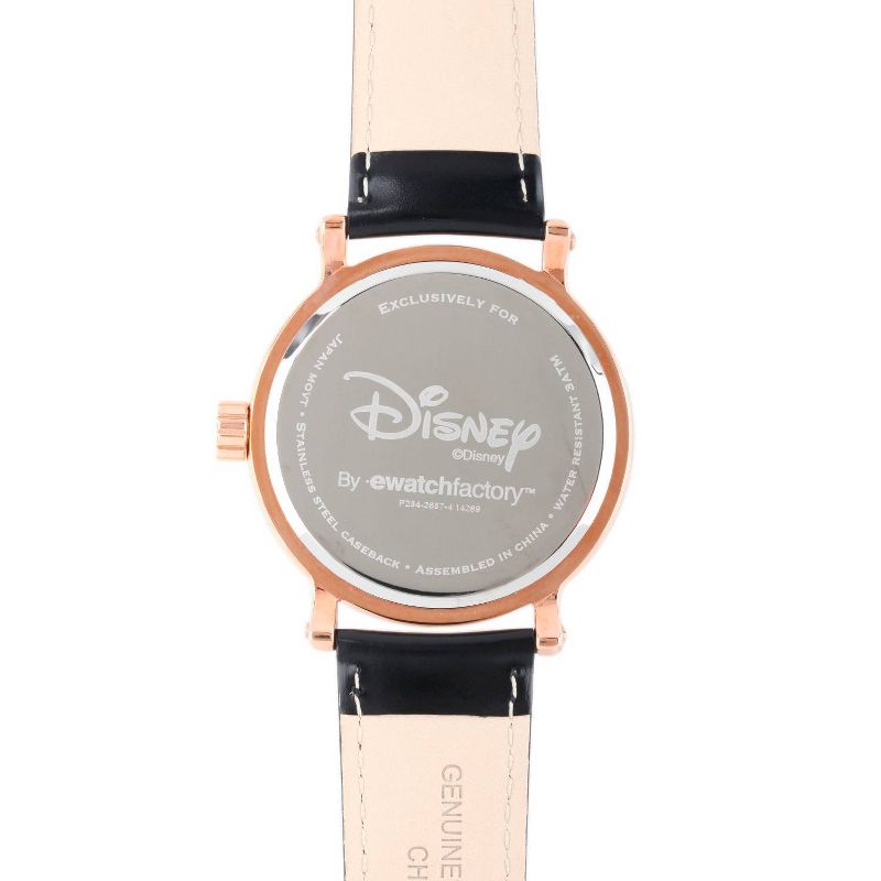 Men&#39;s Disney Mickey and Minnie Shinny Vintage Articulating Watch with Alloy Case - Black, 4 of 6