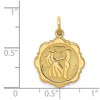 Black Bow Jewelry 14k Yellow Gold Bride and Groom Charm or Pendant, 16mm - 4 of 4