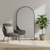 HomeRoots 71" Black Metal Arch Freestanding Framed Full Length Mirror - 2 of 4