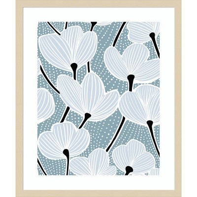Modern Poppy I Svelte Natural Framed Wall Art Print