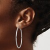 Black Bow Jewelry 2mm Diamond Cut, Polished Sterling Silver Hoops - 45mm (1 3/4 Inch) - 3 of 4