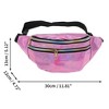 Unique Bargains Stylish Glossy Holographic Sports Waist Bag 1 Pc - 3 of 4