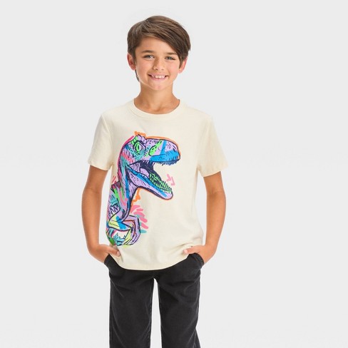 Boys Short Sleeve Dinos Graphic Tee