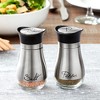 Juvale Stainless Steel Salt and Pepper Shakers Set with Glass Bottom, Perforated "S" and "P" Caps - Modern Kitchen Decor (4oz) - 2 of 4