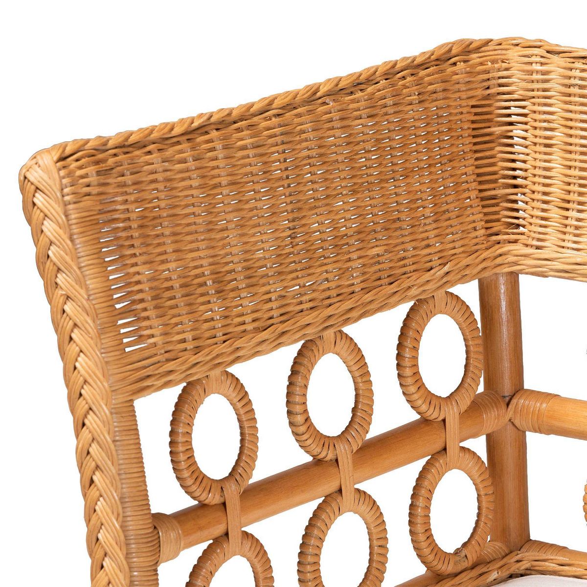 bali & pari Oxford Bohemian Rattan 3  Piece Living Room Chair Set Light Honey - thumbnail 2