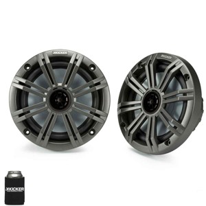Kicker 6.5" Charcoal Marine Speakers (QTY 2) 1 pair of OEM replacement speakers - 1 of 4